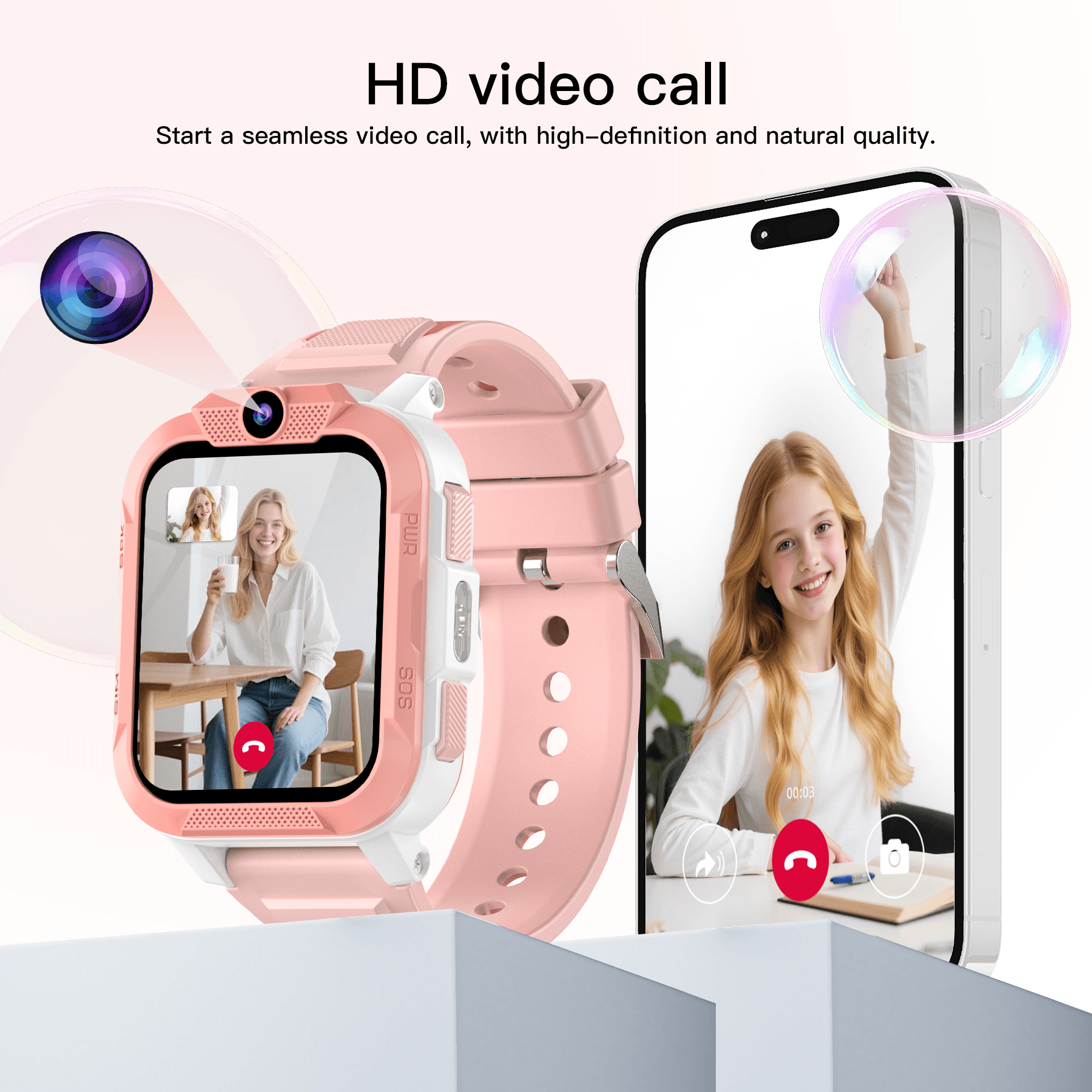Appel vidéo avec la montre connectée enfant Z40 Pro